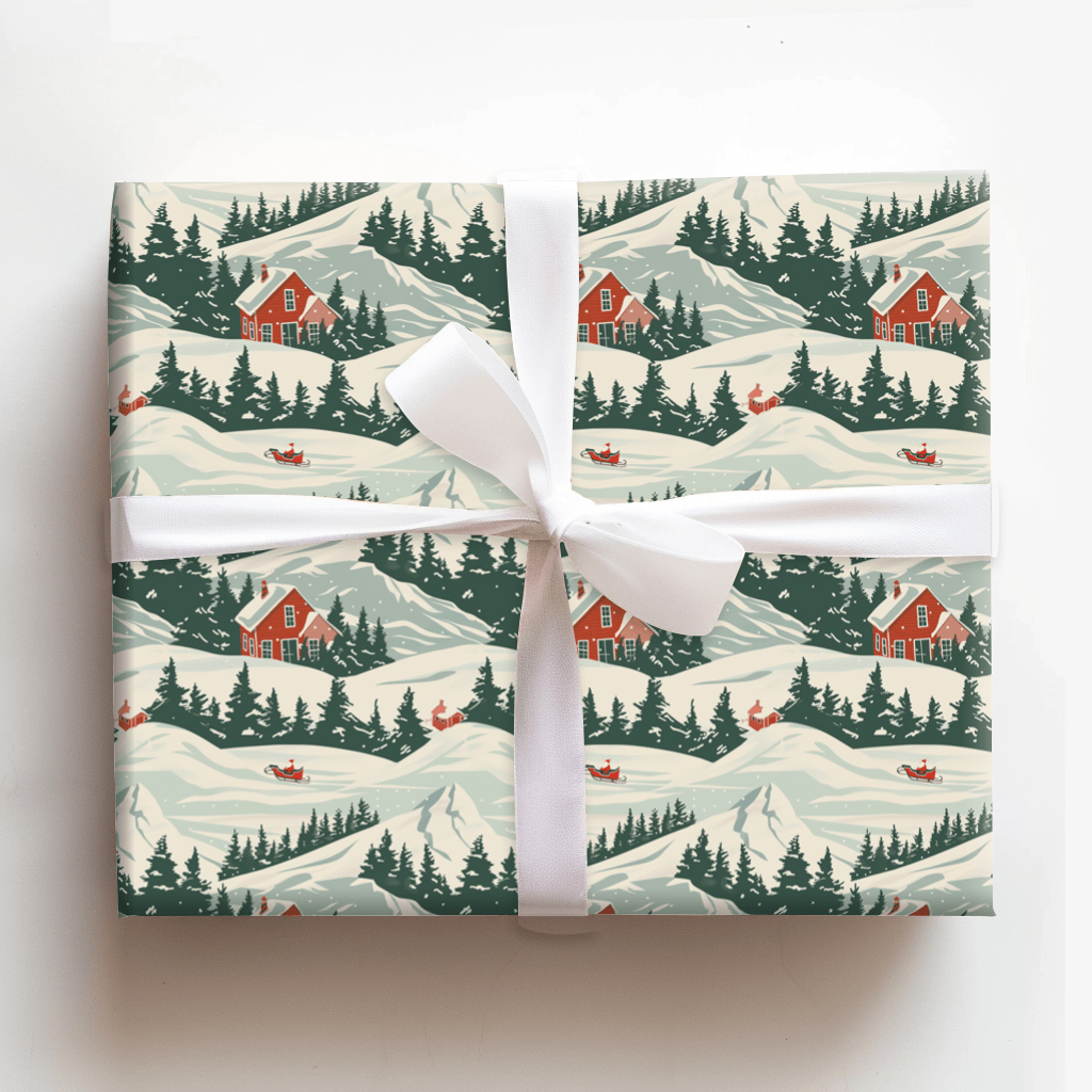 Ski Village - Wrapping Paper - Aspen & Arlo