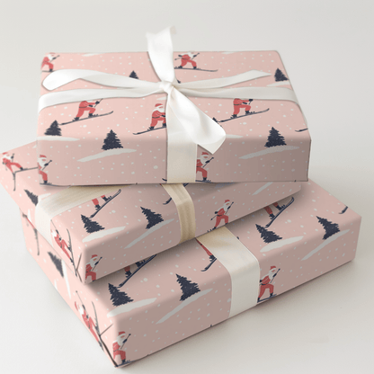 Slalom Sleigh Ride - Wrapping Paper - Aspen & Arlo