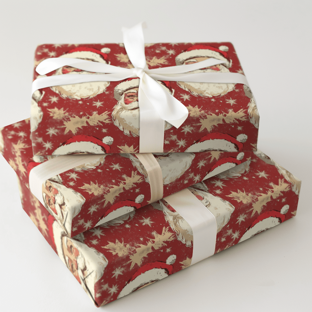 Sleepy Santa - Wrapping Paper - Aspen & Arlo