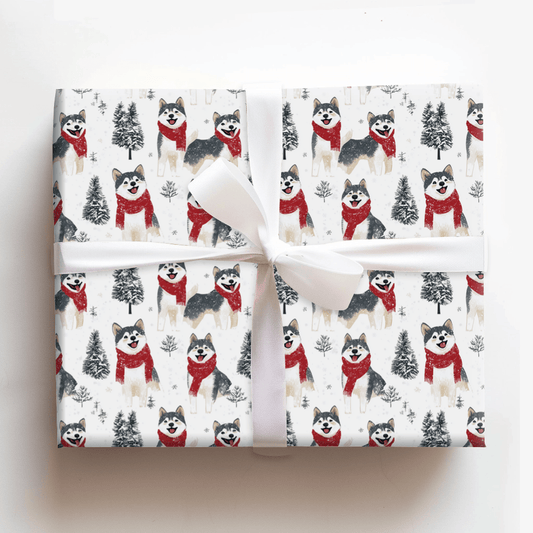 Snow Day for Akitas - Wrapping Paper - Aspen & Arlo