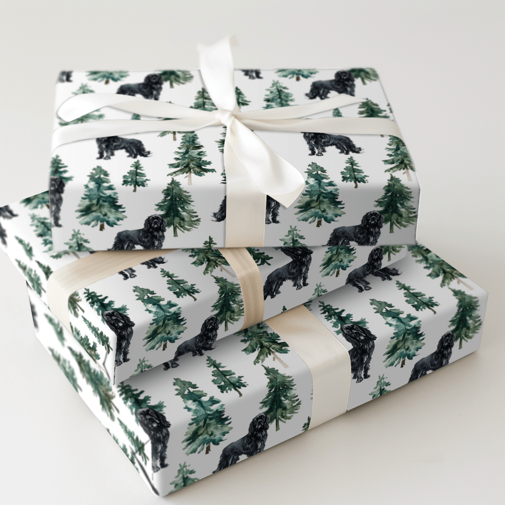 Snow Day for Black Cavilers - Wrapping Paper - Aspen & Arlo