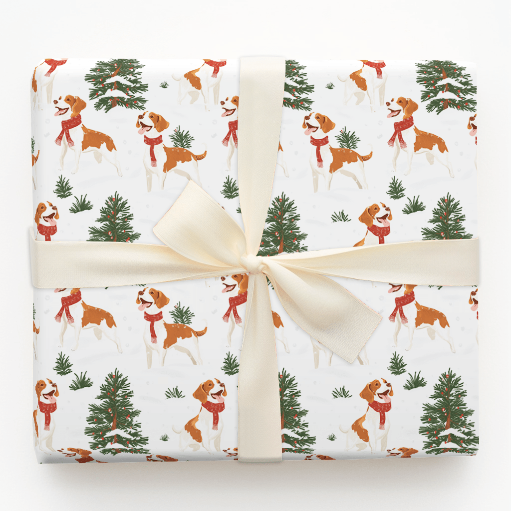 Snow Day for Brittanys - Wrapping Paper - Aspen & Arlo