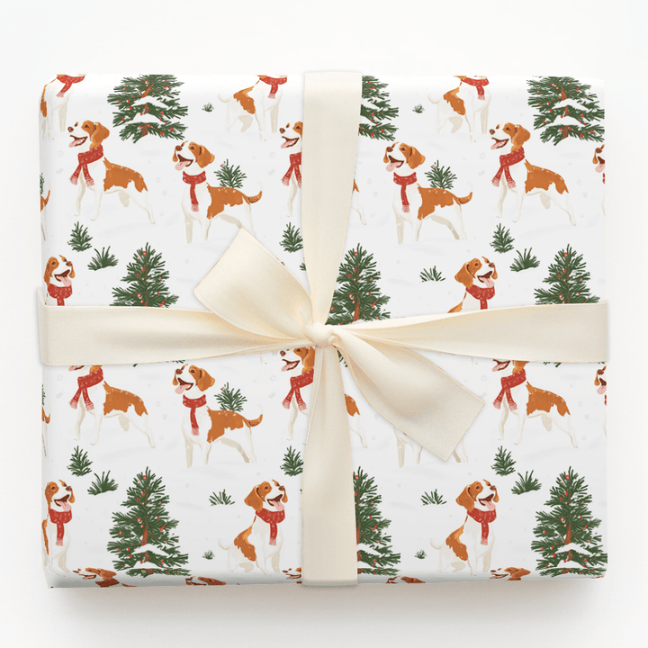 Snow Day for Brittanys - Wrapping Paper - Aspen & Arlo