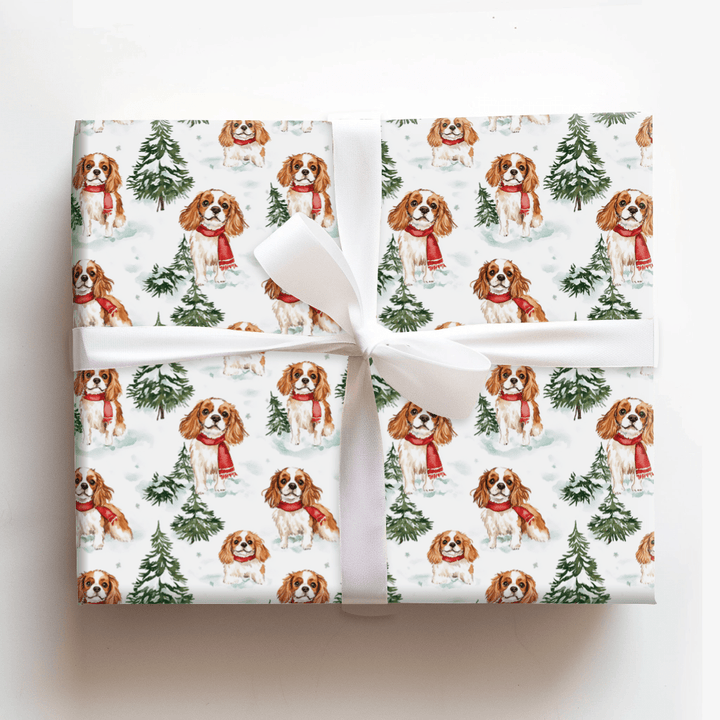 Snow Day for Cavalier King Charles - Wrapping Paper - Aspen & Arlo