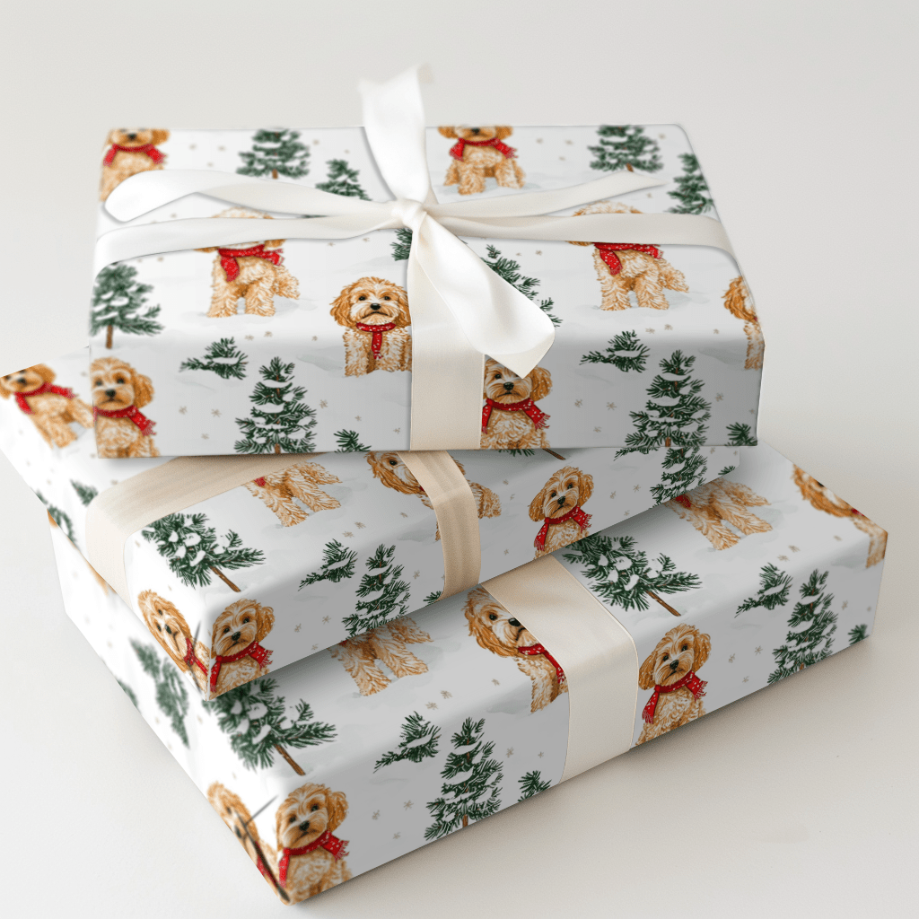 Snow Day for Cavapoos - Wrapping Paper - Aspen & Arlo