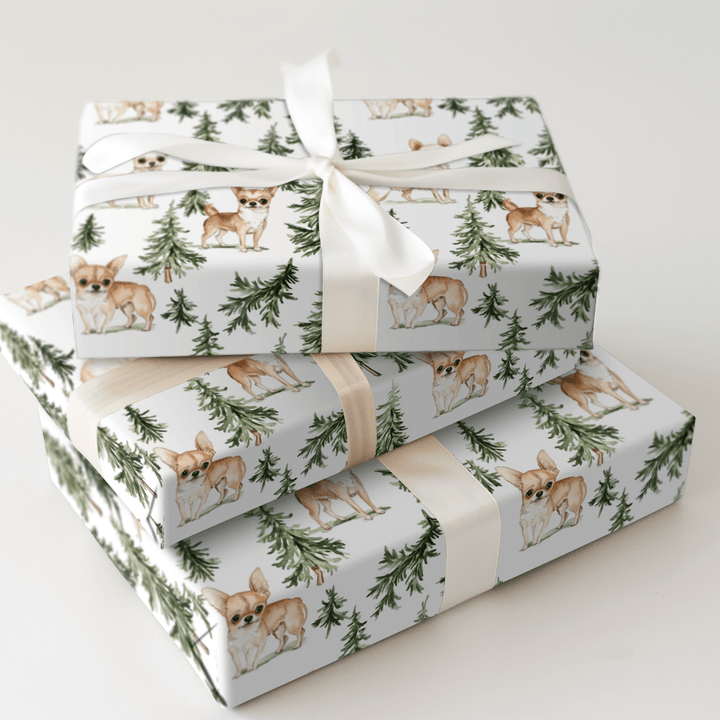 Snow Day for Chihuahuas - Wrapping Paper - Aspen & Arlo