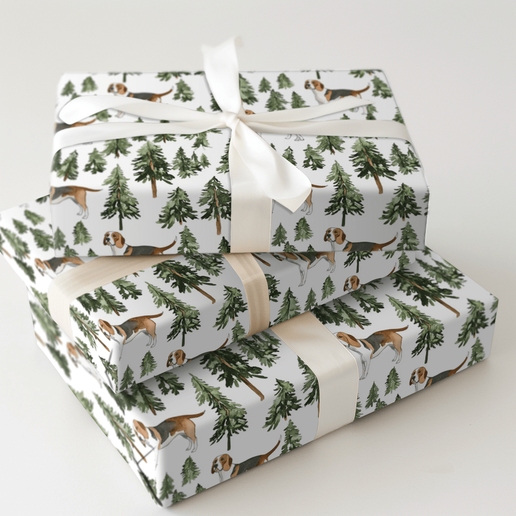 Snow Day for Coonhounds - Wrapping Paper - Aspen & Arlo