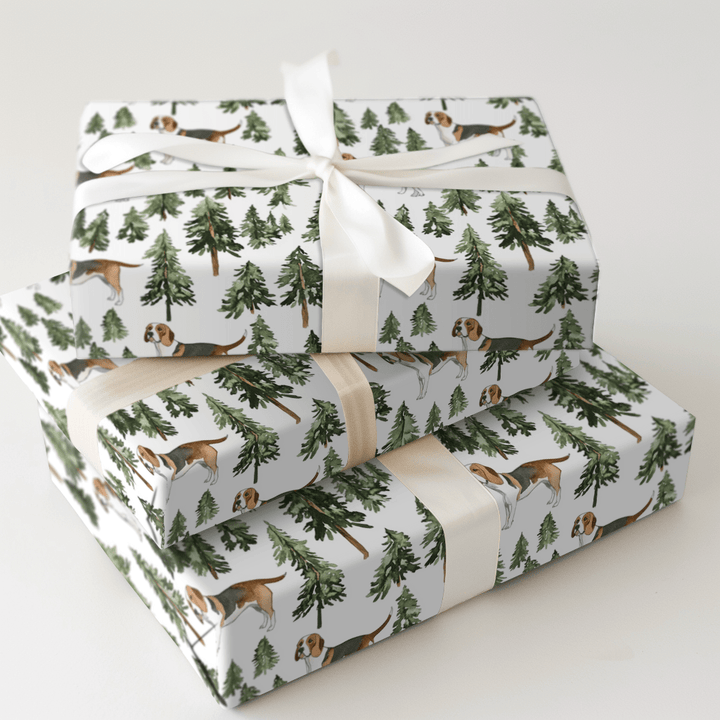 Snow Day for Coonhounds - Wrapping Paper - Aspen & Arlo