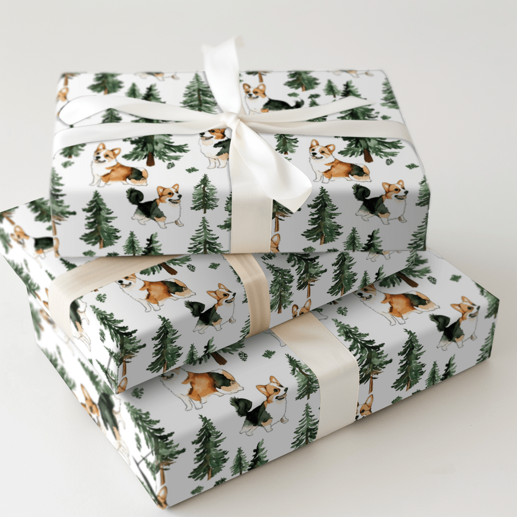 Snow Day for Corgis - Wrapping Paper - Aspen & Arlo