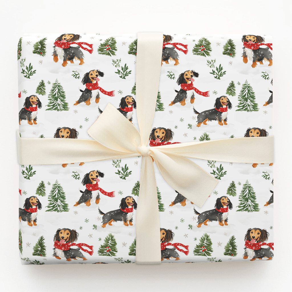Snow Day for Dachshunds - Wrapping Paper - Aspen & Arlo