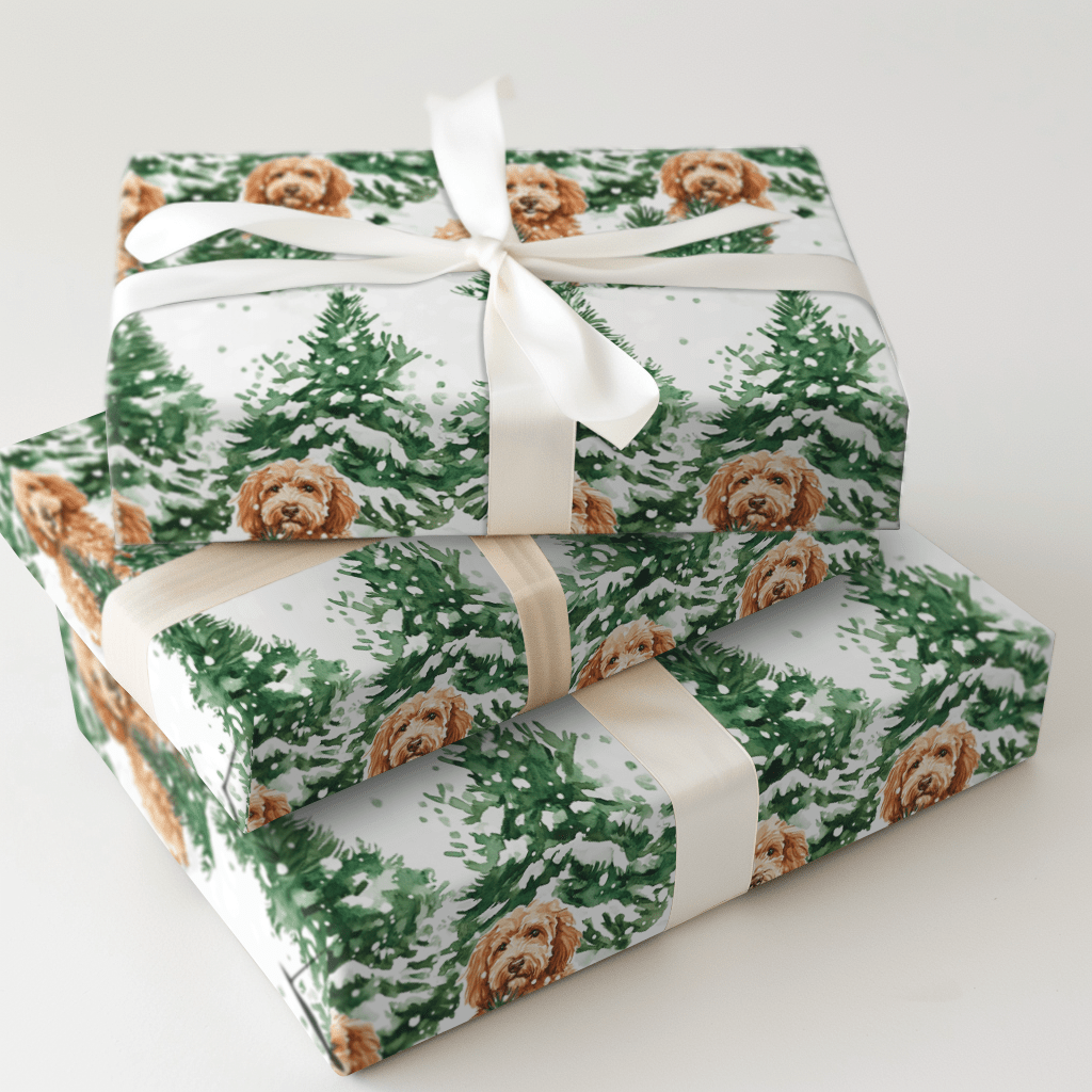 Snow Day for Goldendoodles - Wrapping Paper - Aspen & Arlo