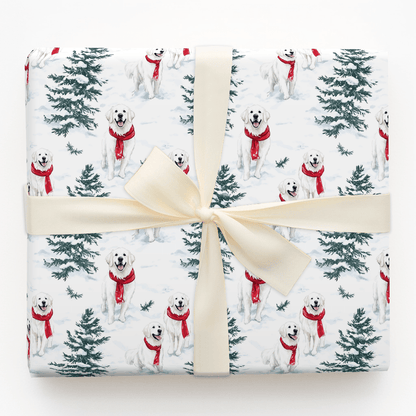 Snow Day for Great Pyrenees - Wrapping Paper - Aspen & Arlo