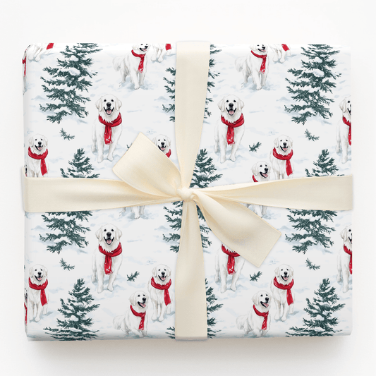 Snow Day for Great Pyrenees - Wrapping Paper - Aspen & Arlo