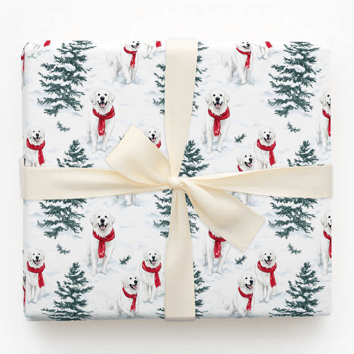Snow Day for Great Pyrenees - Wrapping Paper - Aspen & Arlo