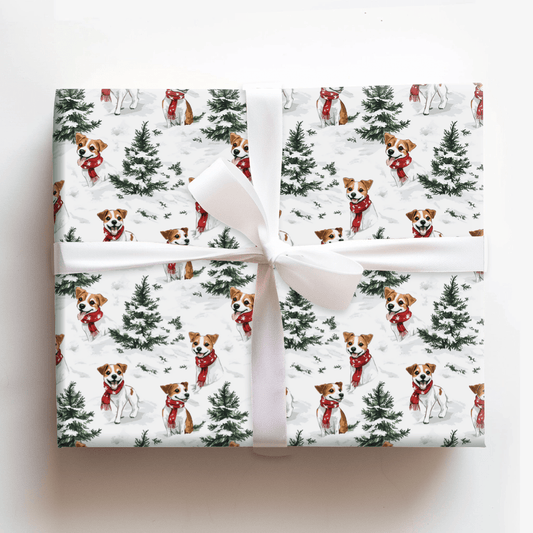 Snow Day for Jack Russel - Wrapping Paper - Aspen & Arlo