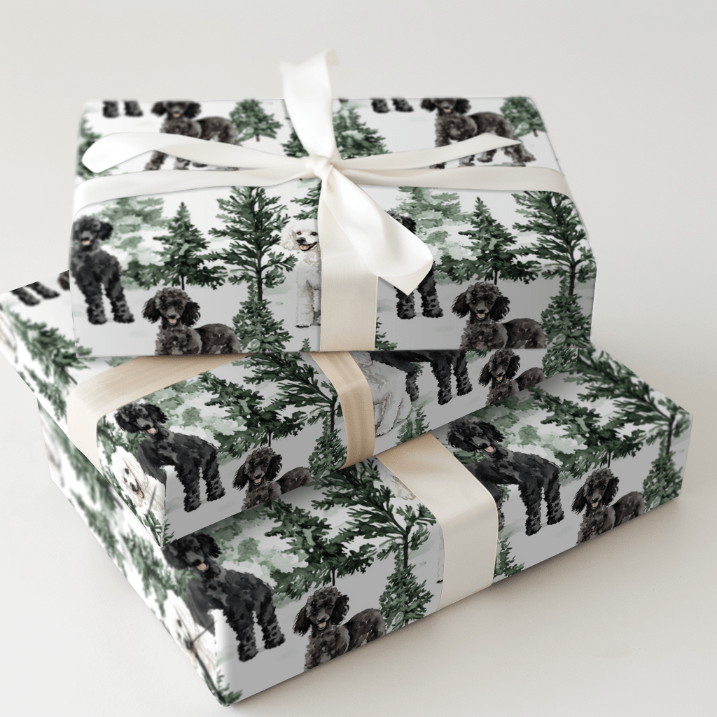 Snow Day for Poodles - Wrapping Paper - Aspen & Arlo