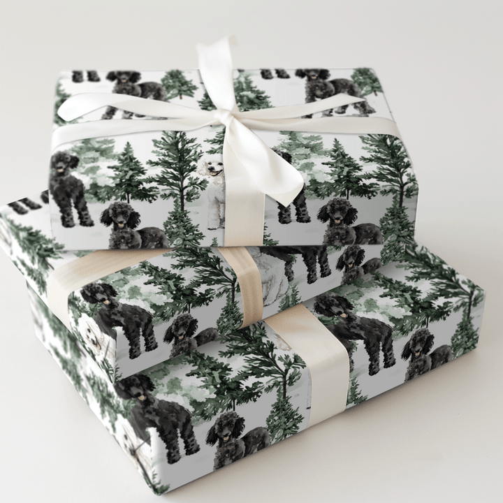 Snow Day for Poodles - Wrapping Paper - Aspen & Arlo