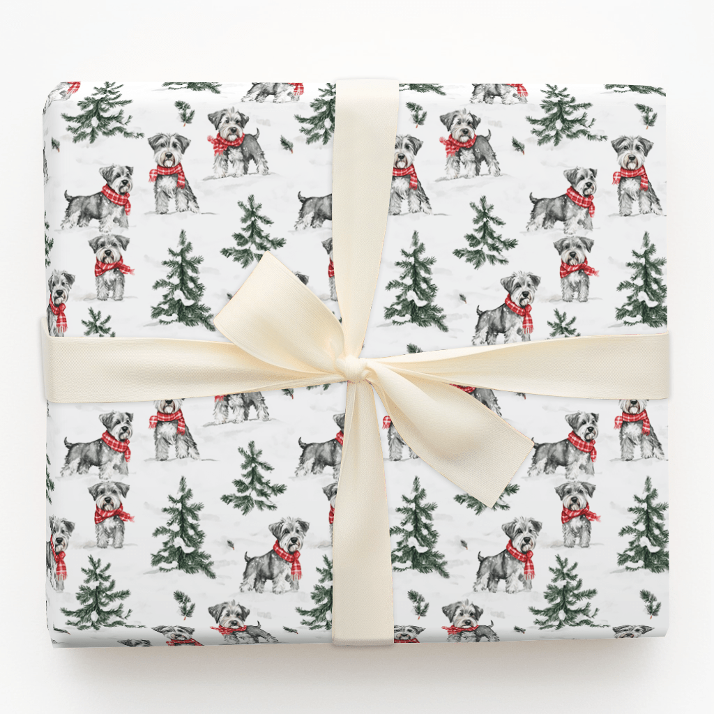 Snow Day for Schnauzers - Wrapping Paper - Aspen & Arlo