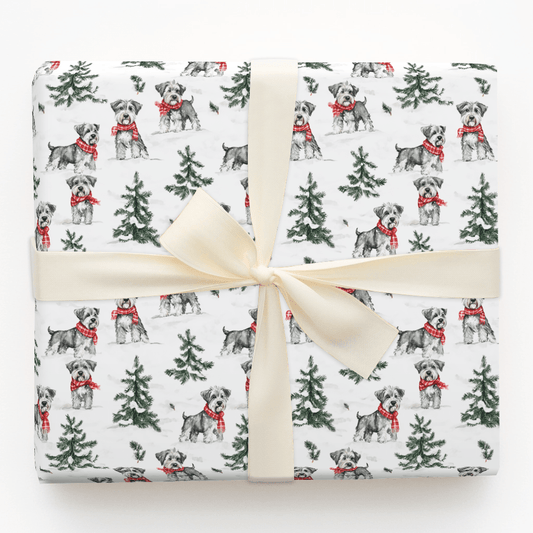 Snow Day for Schnauzers - Wrapping Paper - Aspen & Arlo