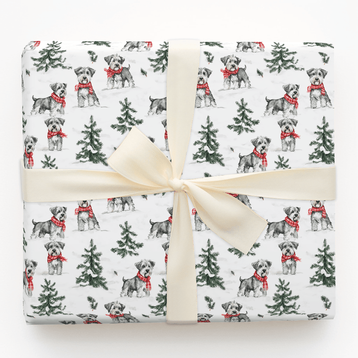Snow Day for Schnauzers - Wrapping Paper - Aspen & Arlo