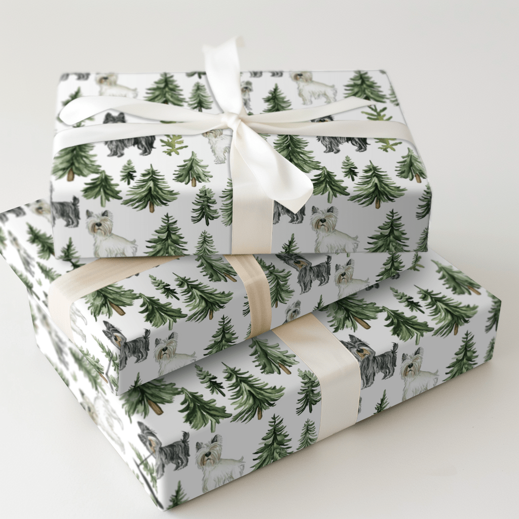 Snow Day for Scottish Terriers - Wrapping Paper - Aspen & Arlo