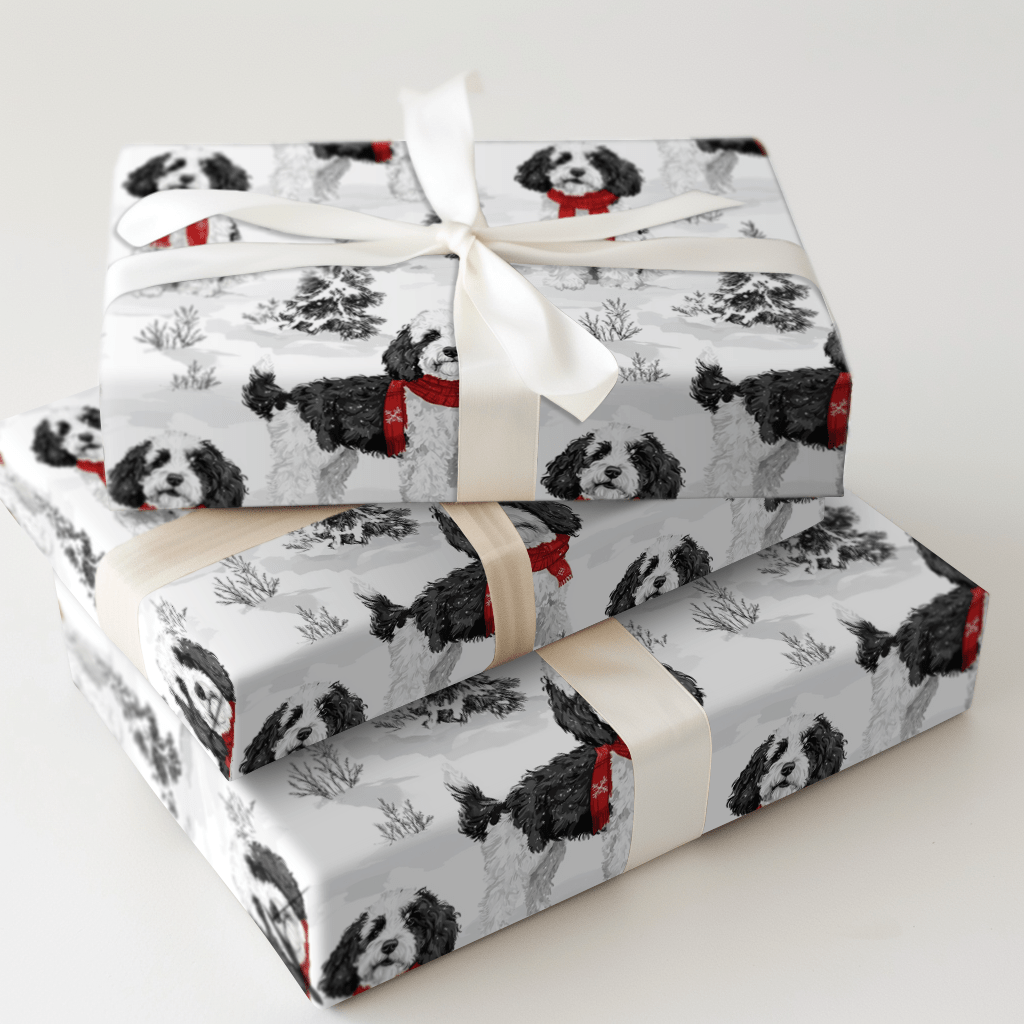 Snow Day for Sheepadoodles - Wrapping Paper - Aspen & Arlo