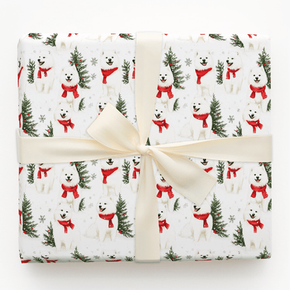 Snow Day for Somoyeds - Wrapping Paper - Aspen & Arlo
