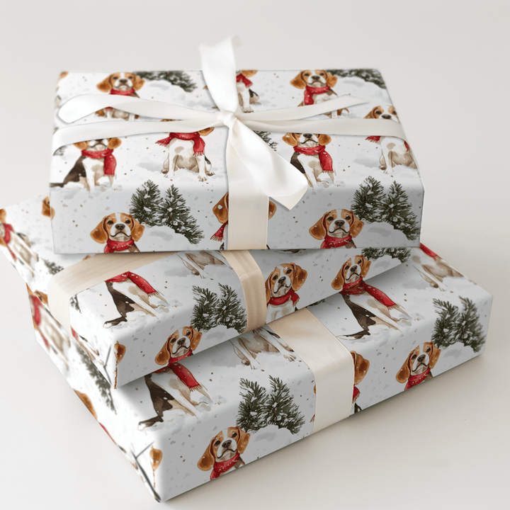 Snow Day for the Beagles - Wrapping Paper - Aspen & Arlo