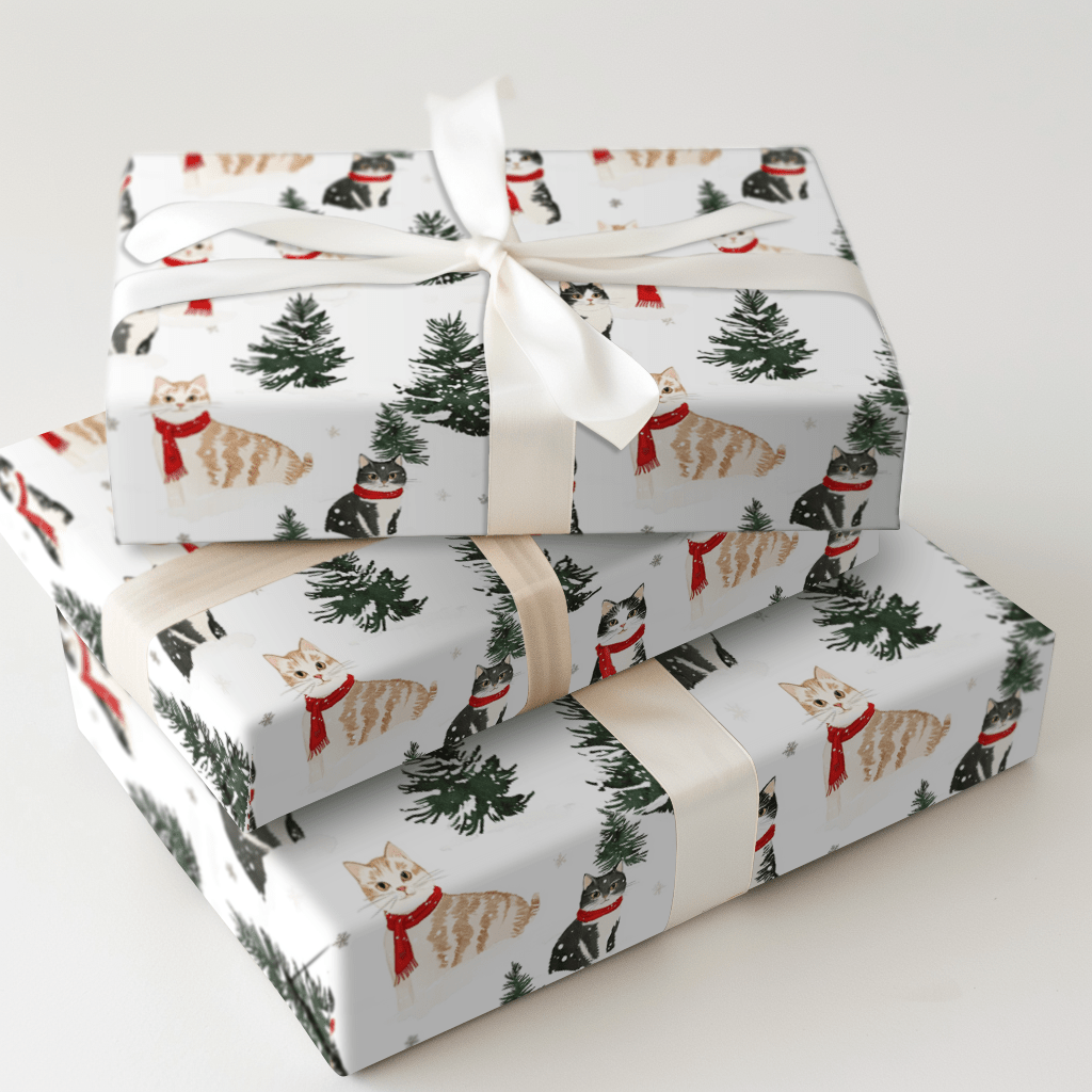 Snow Day for the Cats - Wrapping Paper - Aspen & Arlo
