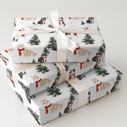 Snow Day for the Cats - Wrapping Paper - Aspen & Arlo