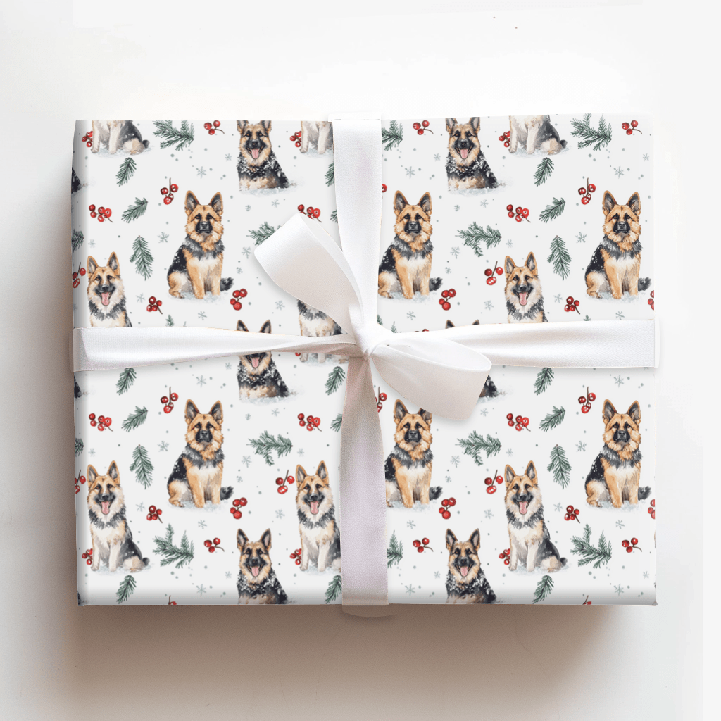 Snow Day for the Shep - Wrapping Paper - Aspen & Arlo