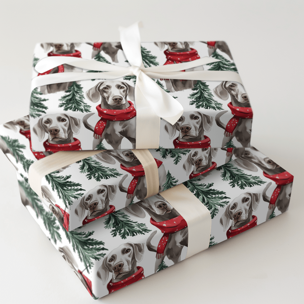 Snow Day for Weimaraners - Wrapping Paper - Aspen & Arlo