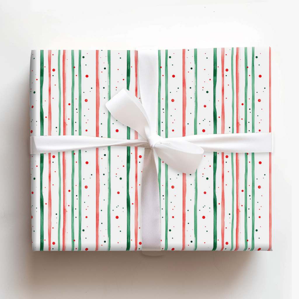 Stripe for December - Wrapping Paper - Aspen & Arlo