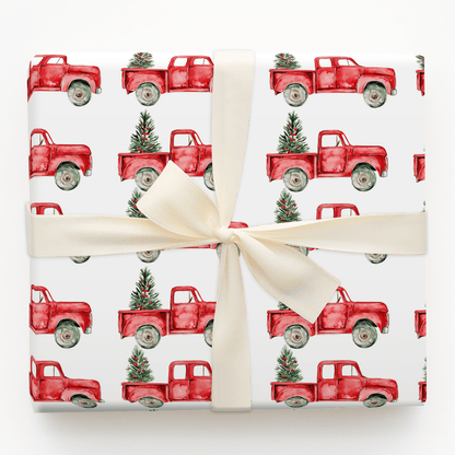 The Classic Red Truck - Wrapping Paper - Aspen & Arlo