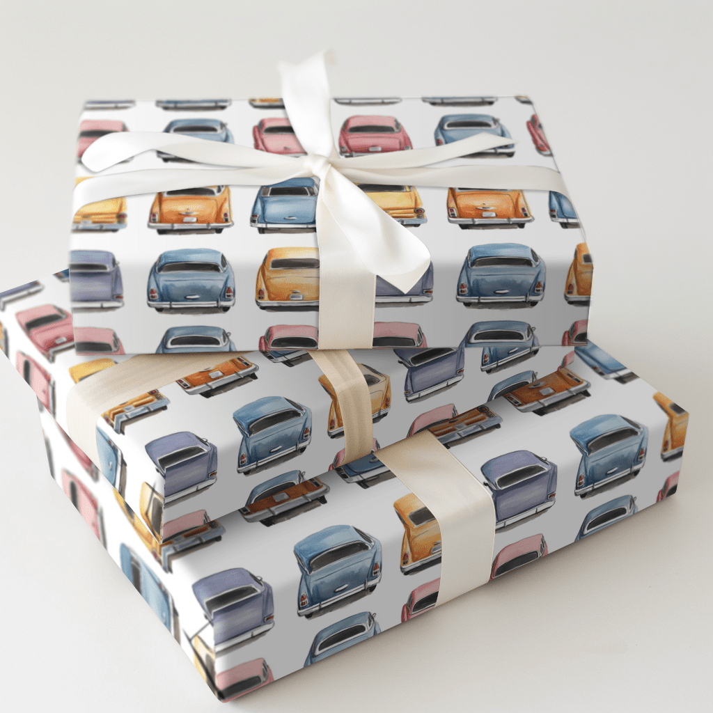 Vintage Porche - Wrapping Paper - Aspen & Arlo