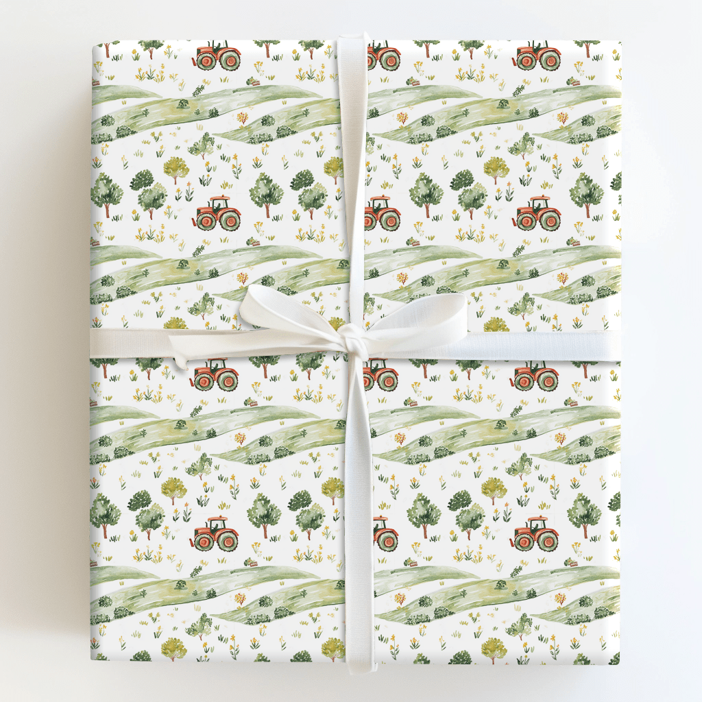 Farm Fun on Wheels - Wrapping Paper - Aspen & Arlo