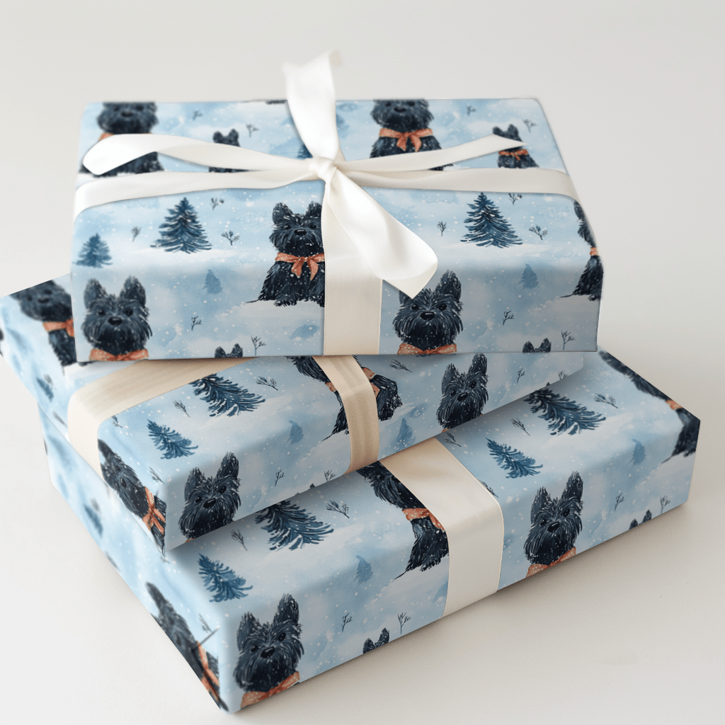 Yule Scottie - Wrapping Paper - Aspen & Arlo